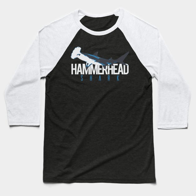 Hammerhead Shark Baseball T-Shirt by rocking_shirts